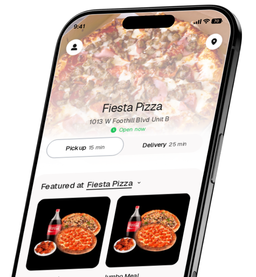 Fiesta Pizza app preview